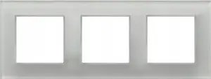 Wall switch frame Ospel Aria Prestige triple white glass R-3UGC/31/00