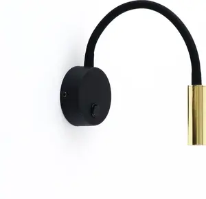 Wall lamp TK_LIGHTING Lagos 1433 — 1x3W LED metal black/gold, modern sconce
