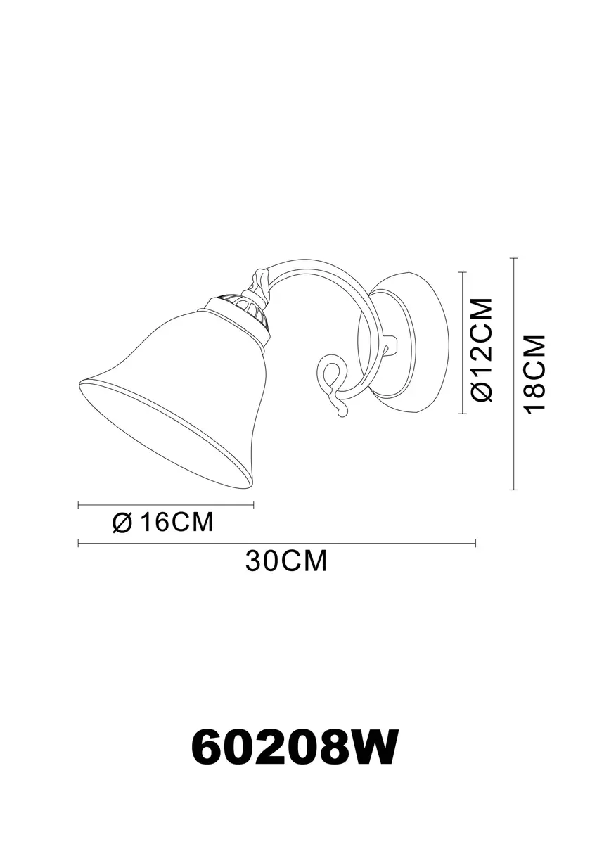 GLOBO 60208W wall light E27 Photo 3