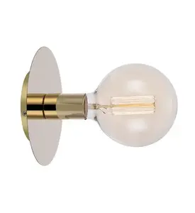 Ceiling surface light Markslojd Disc E27 60 W, round brass, 1×E27, IP20