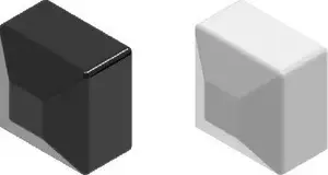Protective end cap for aluminum profile Baks NOPAL40x40SR silver RAL9006, model 890401