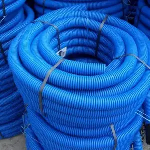 Protective Conduit Pipe Kopos KF 110N blue, flexible corrugated sleeve 110 mm, roll 25 m