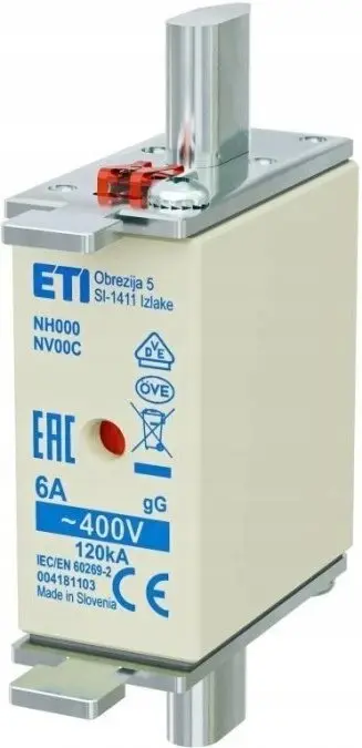 Drošinātāja ieliktnis ETI NH000 004181103 gG