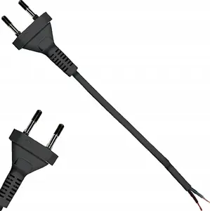 Power connection cable ZAMEL PRW10000338 with flat plug 5 m, 2×0.75 mm², black