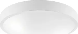 Griestu lampa LAMKUR Jonas 44392 — metāla ietvars ar stikla abažūru, 2×60W E27, balta