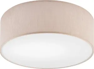 Ceiling lamp LAMKUR Vivian 48413 — 1x60W E27, round boho ceiling light, beige/white