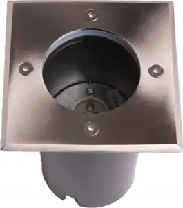 Outdoor recessed garden floor lamp ECOLIGHT2 EC79109, IP67, 1×35W GU10, 230V, square stainless steel