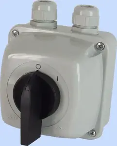 Роторный выключатель Elektromet 0-1 3P 40A IP44 в корпусе (модель 924005)