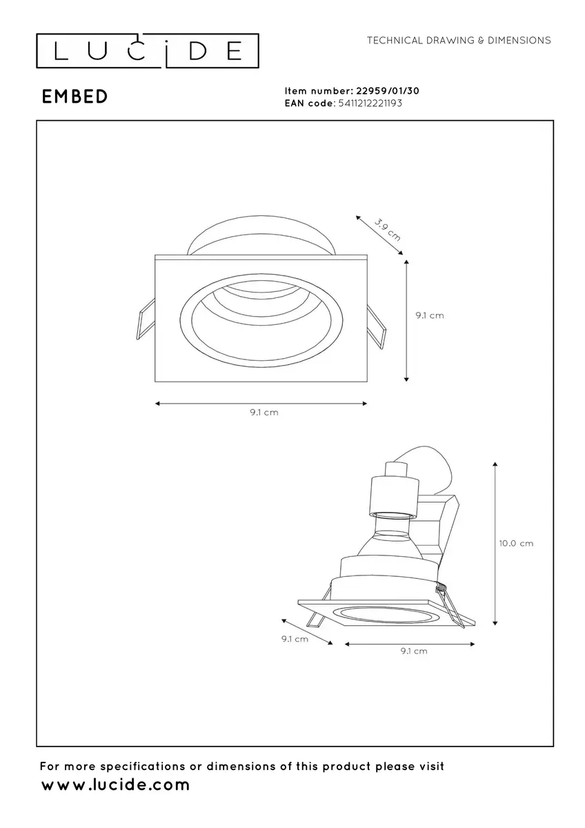 Griestu lampa Lucide 22959/01/30 Photo 5