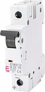 Автоматический выключатель Etipo Etimat 6 1P B 25A 6kA DC (MPN 002127718)
