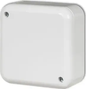Surface-mounted installation box Karlik PN-2 white – single-gang electrical mounting box