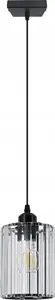 Pendant lamp Italux Elem Modena 6782/1 BL — 1×60W E27, black and transparent finish