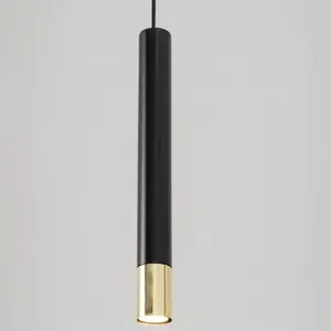 Kulons‑lampa SIGMA Sopel Grand 33393 apaļas cauruļveida formas melna un zelta