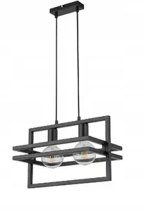 Подвесной светильник No name Merci 32391, 2×60W E27, черный