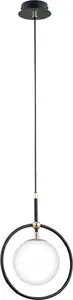 Pakaramā lampa Alfac Akira 60928 — 1x40W E14, pakarināms, balts/melns