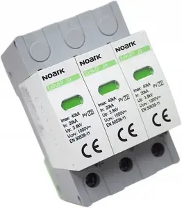 Ограничитель перенапряжения Noark Ex9UEP 111761 тип I+II 1200V DC 3P для не заземленных PV систем, серый
