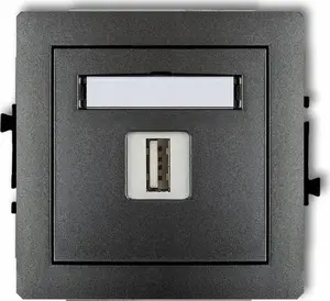 USB charger mechanism Karlik Deco 11DCUSB-3 single-module USB outlet insert