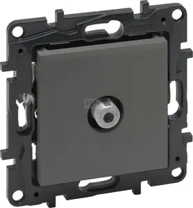 Антенный розеточный выход Legrand Niloe Step 863475 одиночная гнездо типа F конечное стальное покрытие