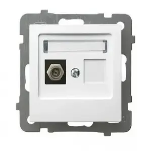 Antenna socket Ospel GPA-1GF/M/00 single F-type, white