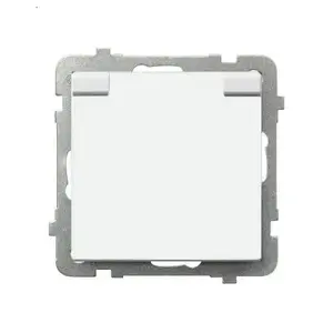 Socket outlet Ospel GPH-1RZP/m/00/w, IP44 protection, 16 A, white, 71×71×42 mm