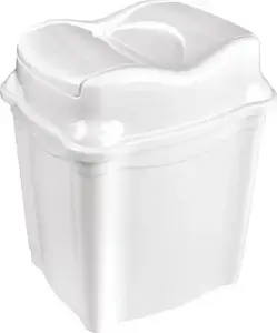 Trash bin YokaHome ORION 731338 — plastic, white, 9 L, for bathroom kitchen office
