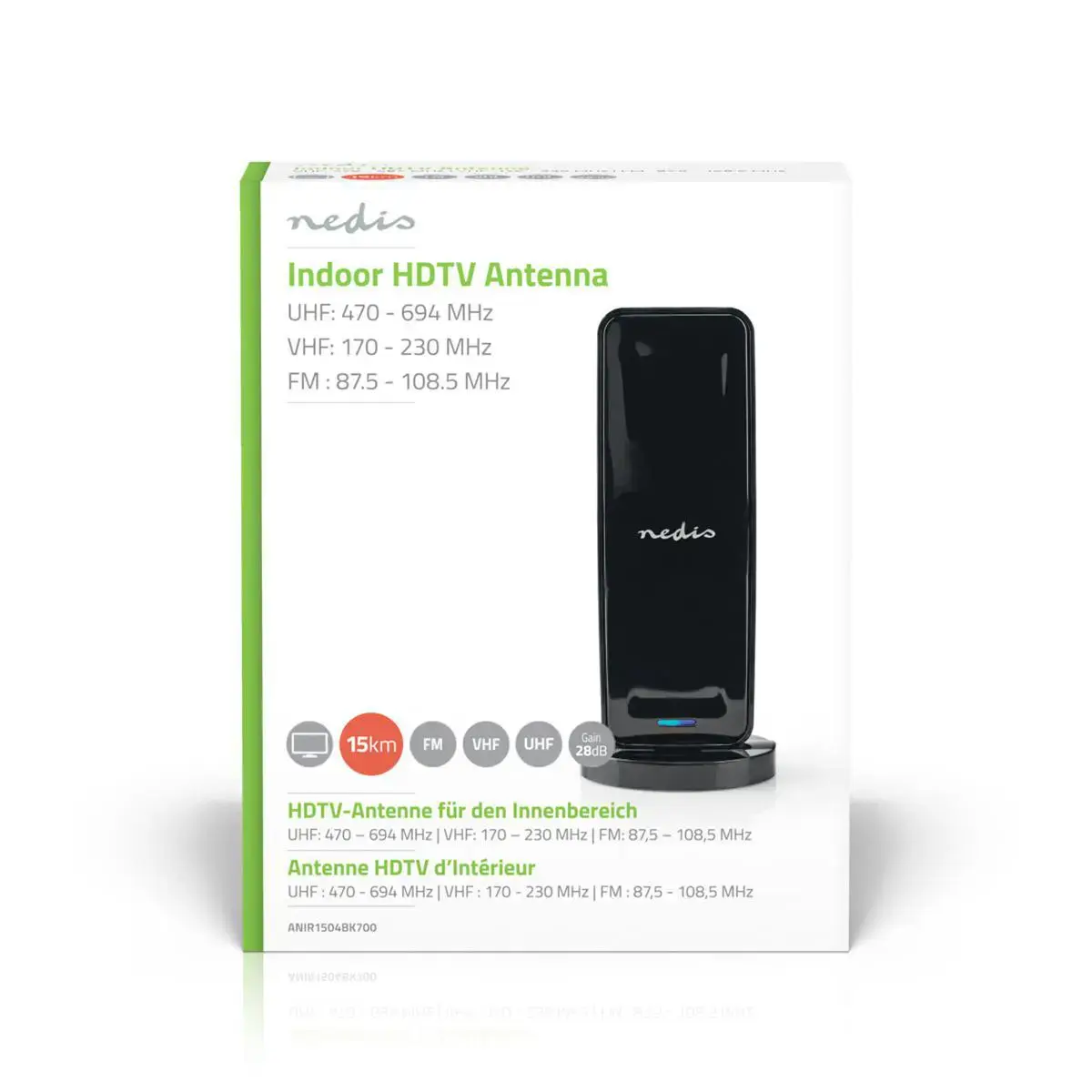 Iekštelpu TV antena Nedis ANIR1504BK700 Photo 9