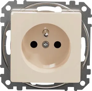 SCHNEIDERE single grounded socket with shutters SDD112011 beige