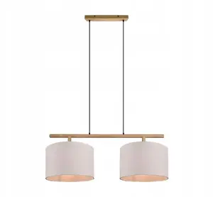 Подвесной светильник DELIGHT Korba 301200201 — 2 лампы E27, макс. 2×60W, элементы из дерева