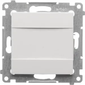 Blanking cover Kontakt-Simon TPS.01/111 for 55-type modular frame, mounting by clips or screws, matte white