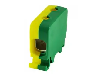 Terminal connector Simet AL-CU 1.5–50 mm² threaded for busbar TS 35, earthing yellow-green, 1 pc