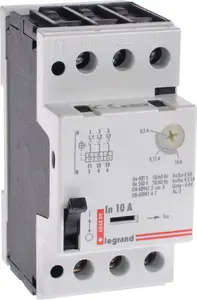 Моторный автомат Legrand 3-полюсный 4 кВт 6,3–10 А модель 606809