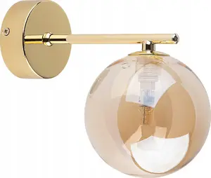 Wall Lamp TK_LIGHTING Estera 4778, wall sconce, glass shade, 1×6W G9, amber/gold finish