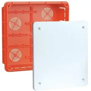 Recessed electrical junction box ELEKTROPLAST Puszka podtynkowa PP/T9 200×200×70 mm orange
