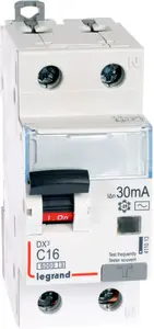 Устройство защитного отключения с защитой от перегрузки 2P 16A C 0,03A тип AC Legrand P312 (411013)