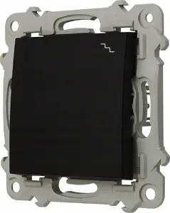 Ospel Szafir ŁP-3Z/m/33 stair (two-way) switch, black metallic finish
