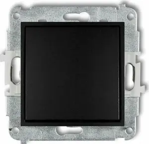 Switch Karlik Icon 12IWP-3.1 single rocker black matte — wall-mounted stair switch