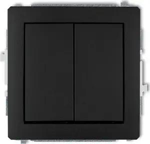 Switch Karlik Deco 12DWP-33.1 double stair switch, matte black, no pictograms