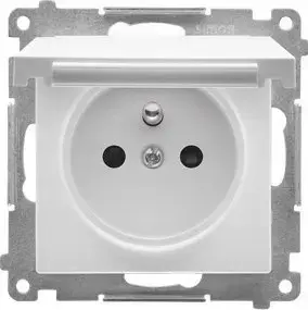 Розеточная модуль Kontakt-Simon TGZ1BCUZ.01/111 16 A 250 V~ для версии IP44 без уплотнителя белый матовый