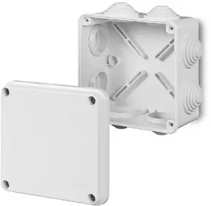 Surface-mounted junction box NASIELSK EP-LUX 0243-10 118×118×68 mm 8-way IP55 white
