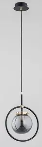 Karājoša lampa ALFA Akira 1‑punktu melna/zelta, modelis 60836