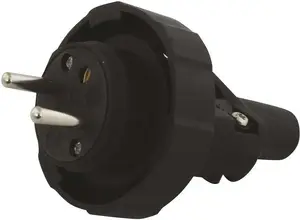 EMOS rubber plug 2P+E 10/16A 250V IP65 black (P0037)