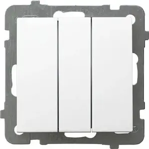 Ospel ŁP-24G/m/00 flush-mounted triple momentary push button 10AX 250V IP20 white