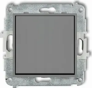 Single-pole switch Karlik Icon 27IWP-1, matte gray