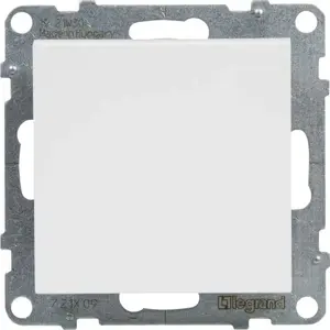 Wall push button switch Legrand Suno 1-gang, white (model 721109)