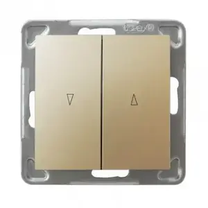 Wall Switch Ospel ŁP-7Y/m/28, Gold, IP20, 250V AC, 10A, 71×71×40 mm
