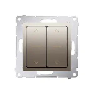 Electrical switch Kontakt-Simon DZW2.01/44, plastic housing, gold, 250 V AC, 10 A, IP20, 75×41 mm