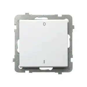 Wall switch Ospel ŁP-11R/m/00 — white, 16 A, 250 V, IP20, 71×71×42 mm