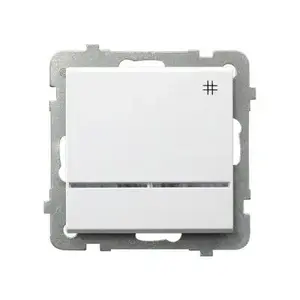 Wall switch Ospel ŁP-4RS/m/00 — 1-gang smart switch, 16 A, 250 V, IP20, white, 71×71×42 mm