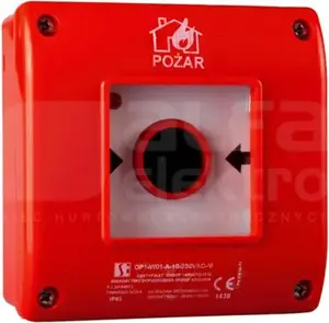 Sienas Spamel OP1-W01-A-230 viedais pogas slēdzis 1 atvērts kontakts, LED, 230VAC