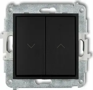 Выключатель Karlik Mini 12MWP-88 — нажимной (жалюзийный) с фиксацией, матовый черный